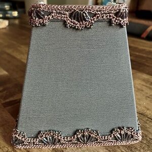 Vintage Beaded Fabric Nightlight Taupe Rotating Plug Z Gallerie